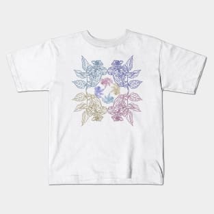 Geometrtic beautiful colorful floral design Kids T-Shirt